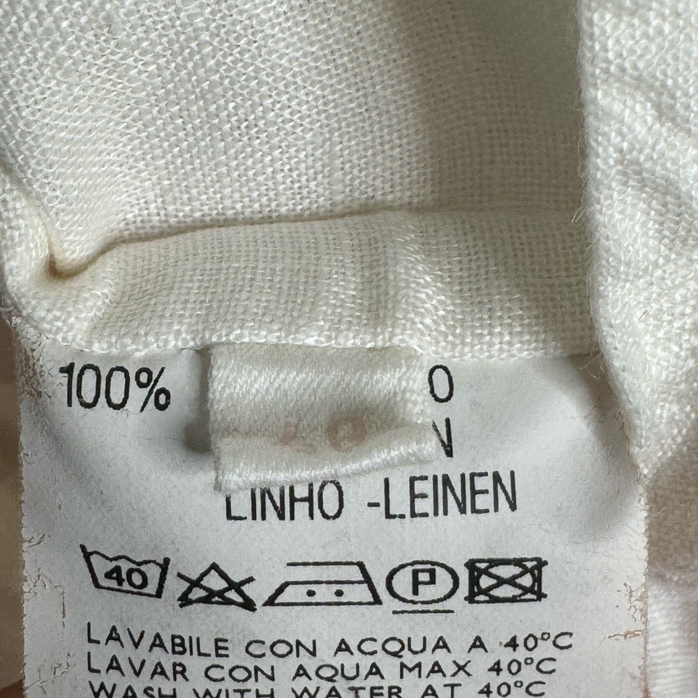 120% Lino Maxi Red Embroidered V-Neckline Dress - Size 48 IT (12 US) - Picture 6 of 7